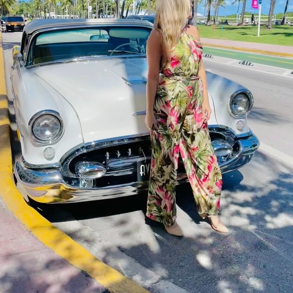 Zara tropical print jumpsuit size medium - Picture 2 of 4